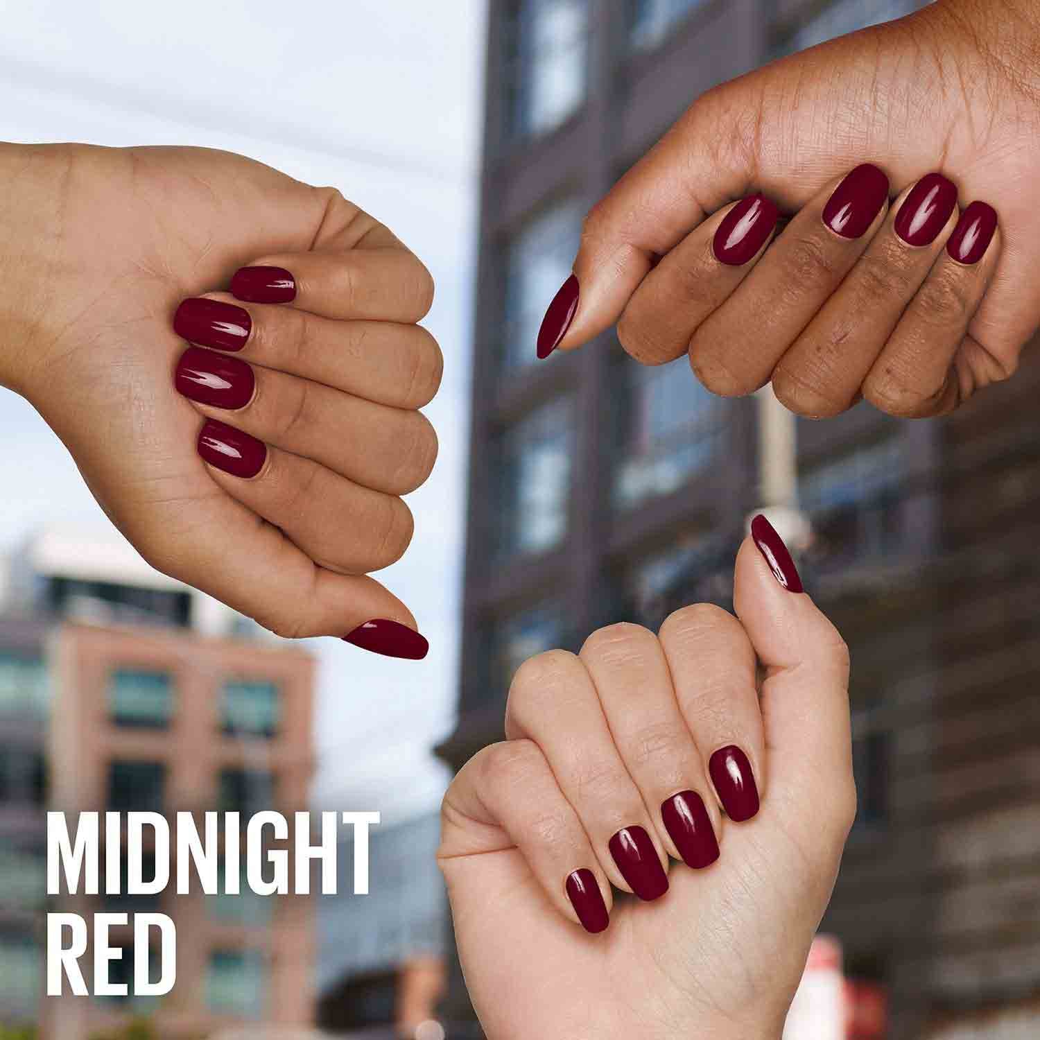 Ink Bonder Nail Polish ATF shade card midnight red