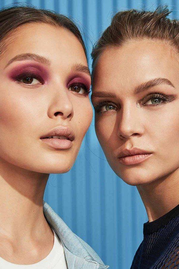 Close up of two women with statement Eyeshadow