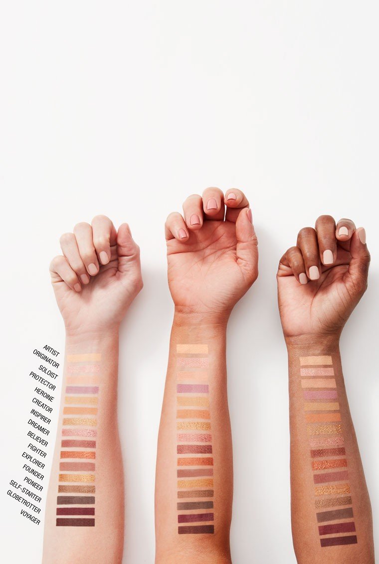 Maybelline Nudes of New York Eyeshadow palette 041554578768 arm swatch